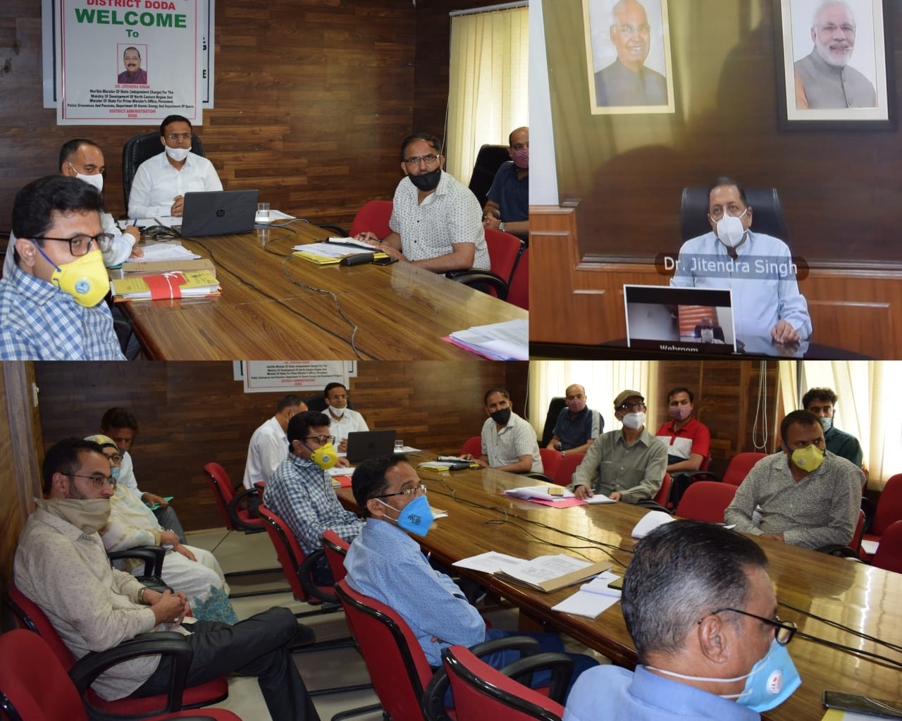 'Dr. Jitendra Singh chairs DISHA meeting, reviews achievements under CSSs in district Doda Inaugurates and dedicates two important roads to public in Doda'