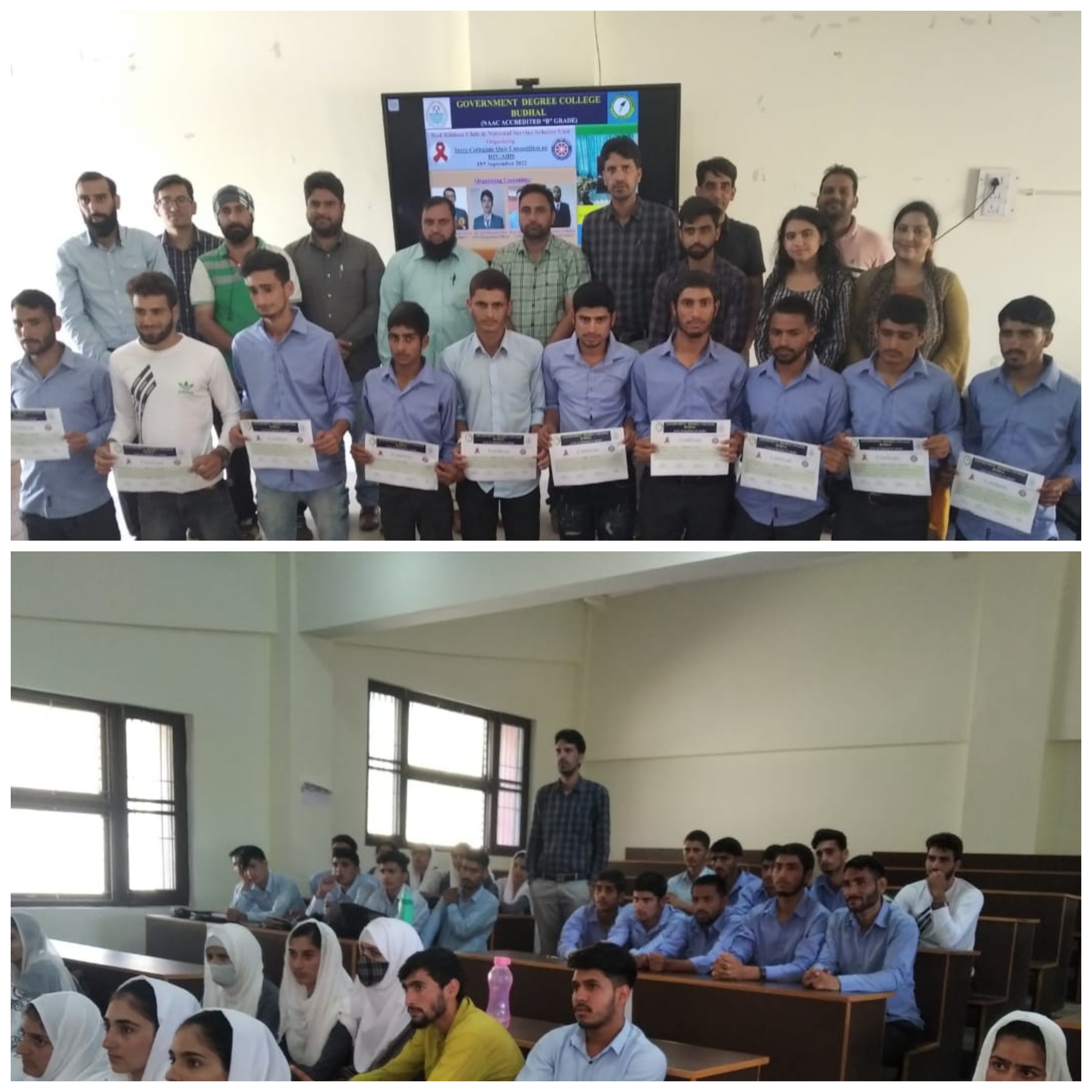 'Government Degree College Budhal organised Intra Collegiate Quiz Competition on HIV/AIDS'